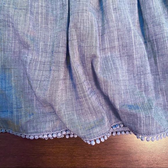 MAX STUDIO Off-The-Shoulder Cotton Blouse, in Blue, Size Small - Picture 6 of 12